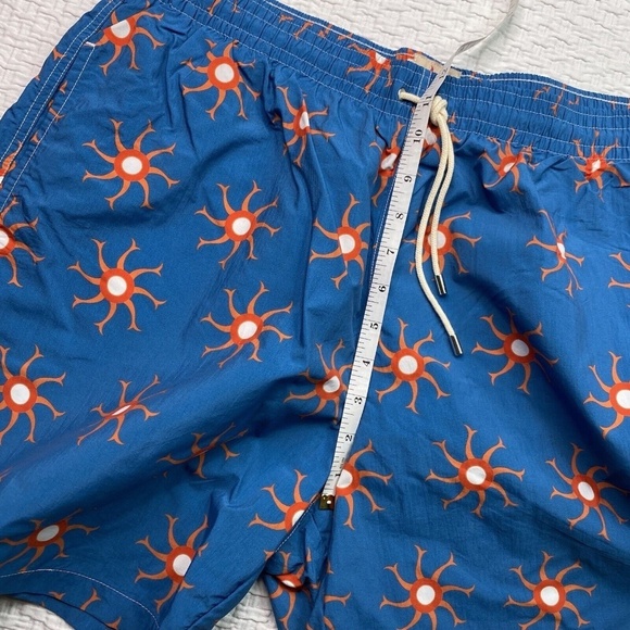 Le Sirenuse Positano Men’s Swim Trunks Sz 34 3XL Made In Italy Blue LinedBeach - Picture 9 of 11